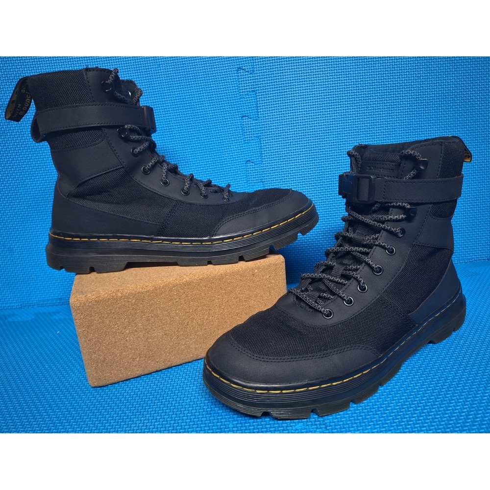 Dr. Martens Combs Tech Black Utility Lace Up Combat Boots US Size 12 Men's